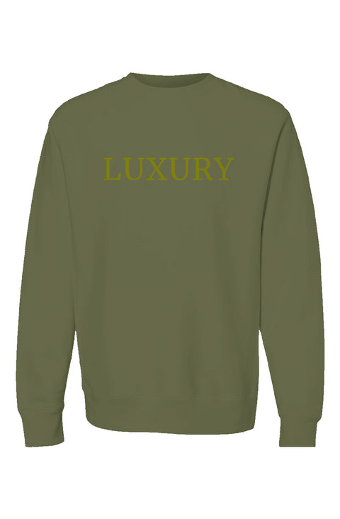 'LUXURY' Embroidered Crewneck