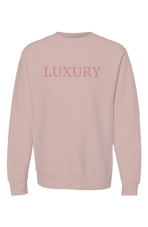 'LUXURY' Embroidered Crewneck